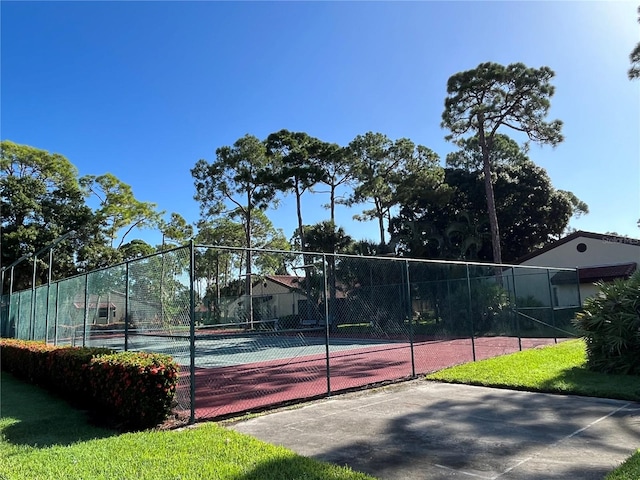 view of tennis court