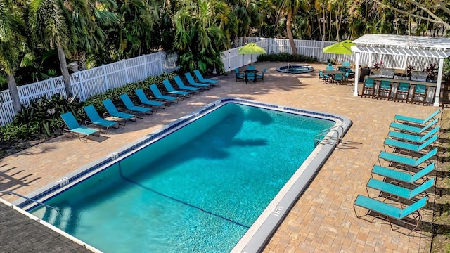 view of pool with a patio