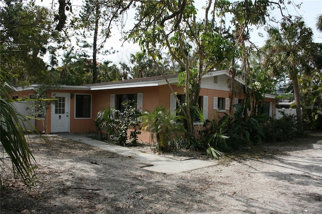 view of single story home