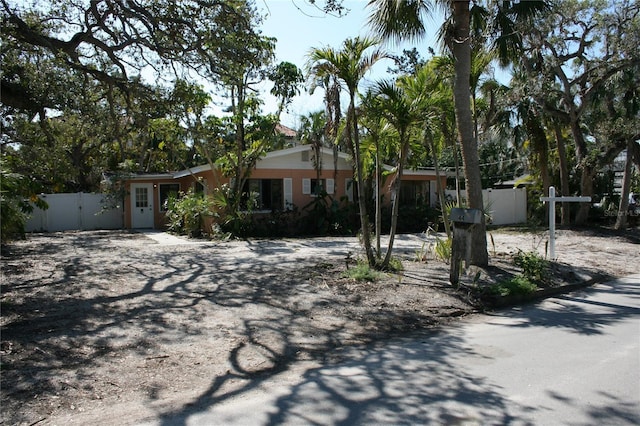 view of single story home