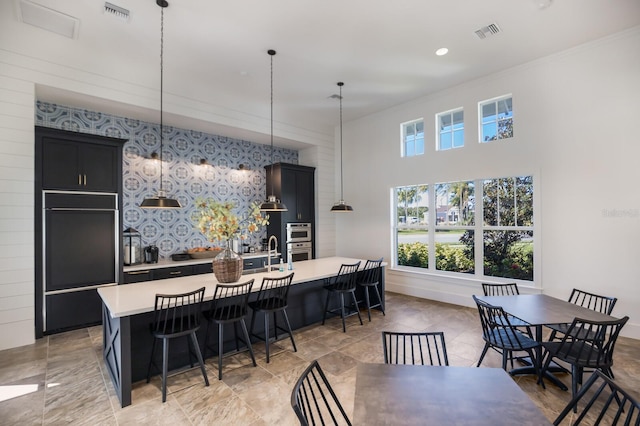 14538 Barefoot Ln, Parrish, FL 34219 - dining area with ornamental molding