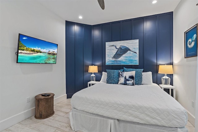 bedroom with ceiling fan