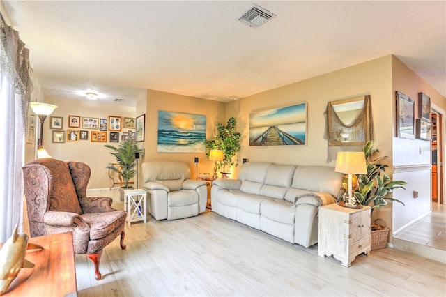 living room featuring hardwood / wood-style floors