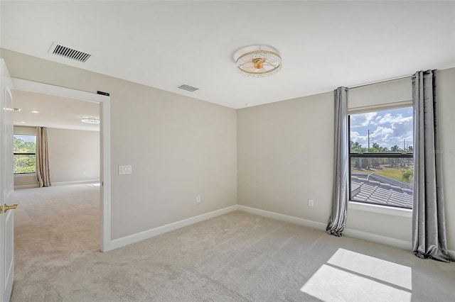 view of carpeted spare room