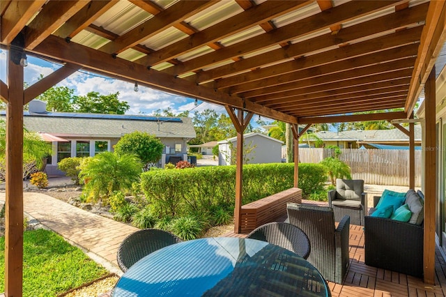 view of patio / terrace featuring an outdoor hangout area