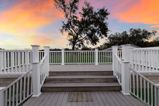 view of deck at dusk