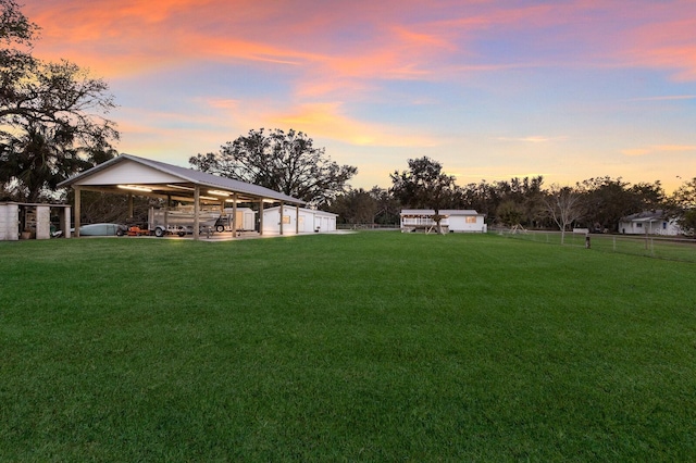 1640 Center Rd, Terra Ceia, FL 34250 - view of yard featuring an outbuilding and an attached carport