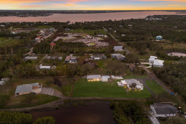 1640 Center Rd, Terra Ceia, FL 34250 - aerial view at dusk of a water view