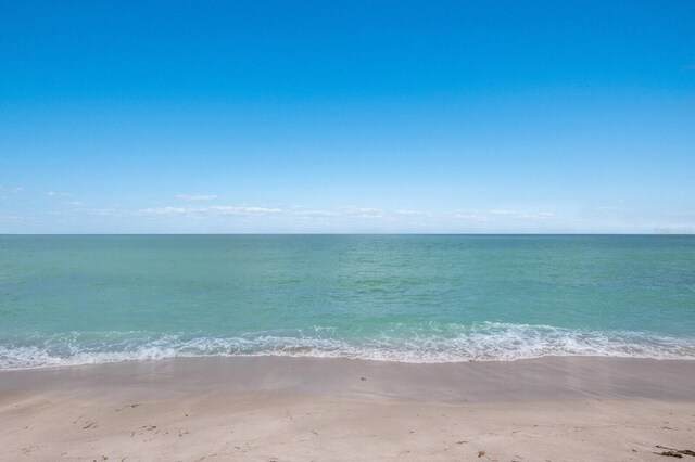 view of water feature with a view of the beach