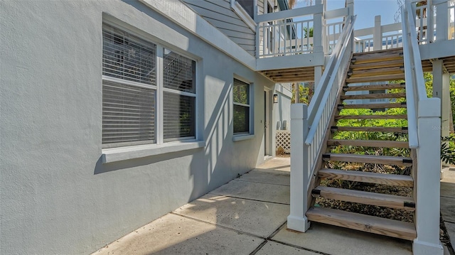 exterior space with a wooden deck