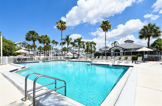 view of pool with a patio area