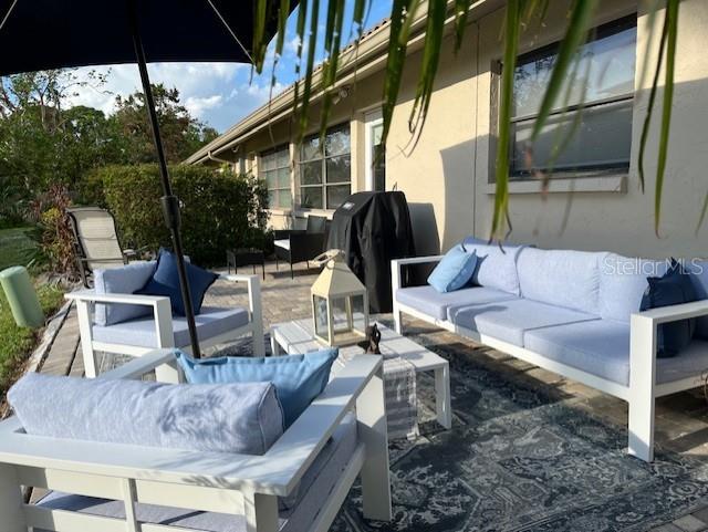 view of patio / terrace featuring an outdoor living space