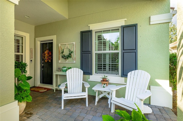 view of patio with a porch