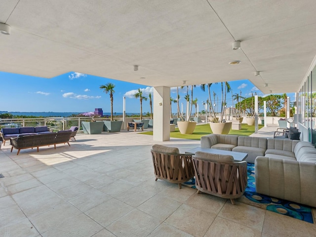 view of patio featuring outdoor lounge area