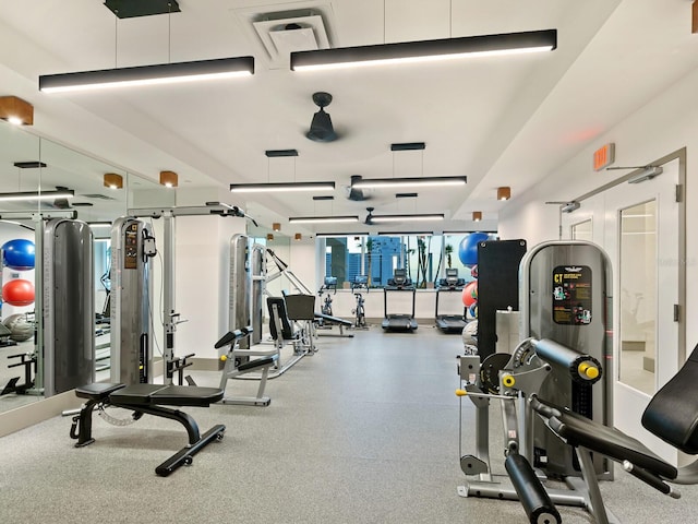 view of exercise room