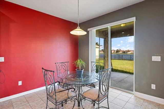 view of dining area