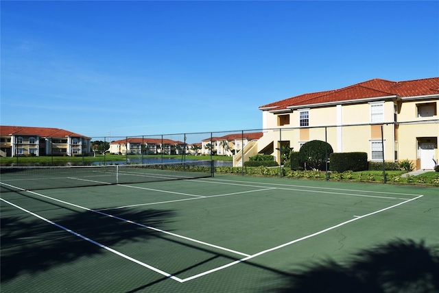 view of tennis court