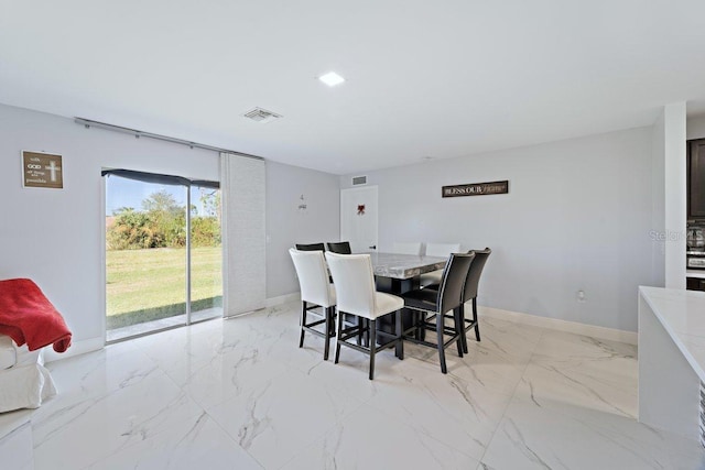 view of dining area