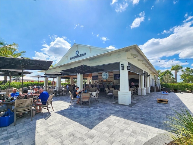 15625 San Lazzaro Ave, Bradenton, FL 34211 - view of patio featuring outdoor dining area and a gazebo