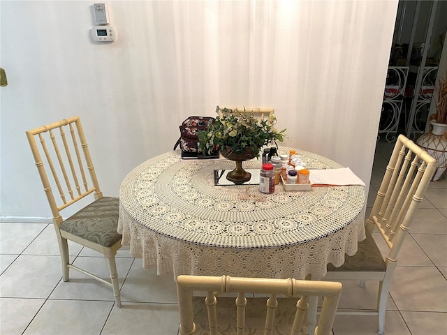 view of tiled dining room