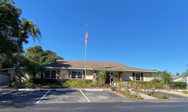 view of single story home