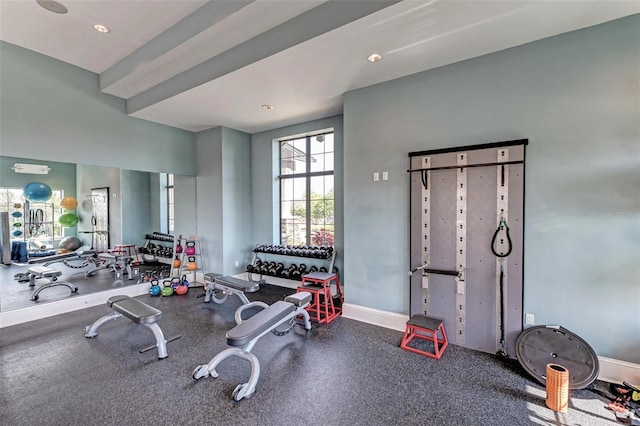 view of workout area