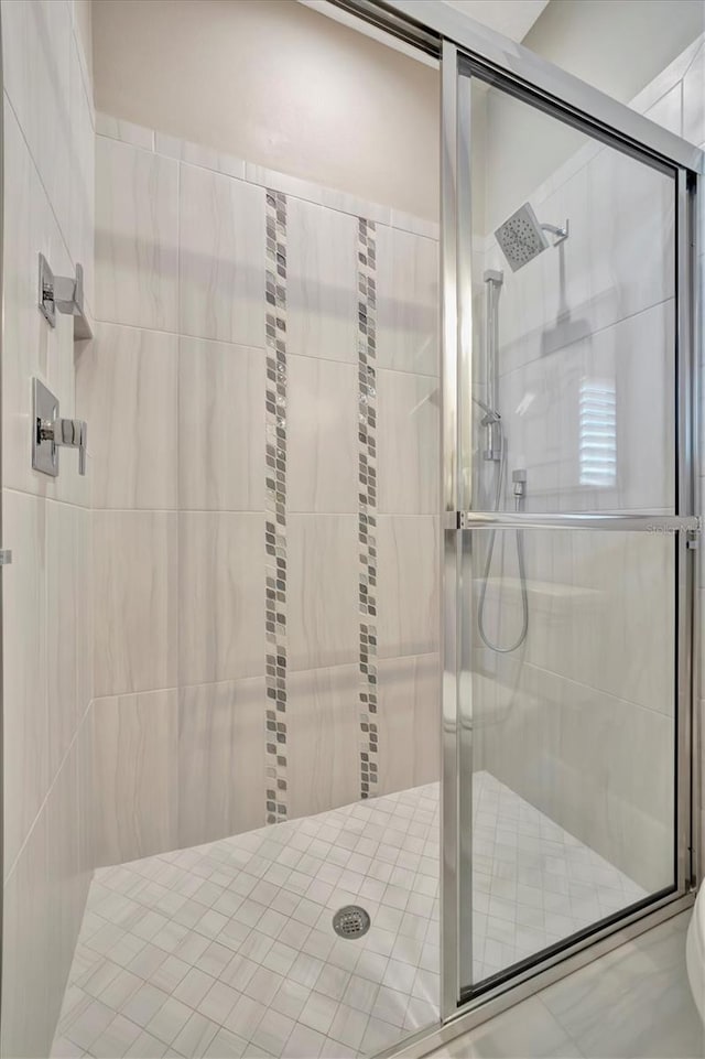 bathroom with walk in shower