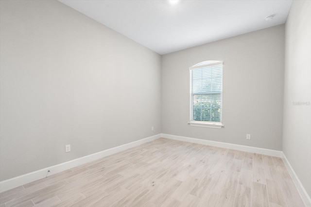 empty room featuring light wood-type flooring