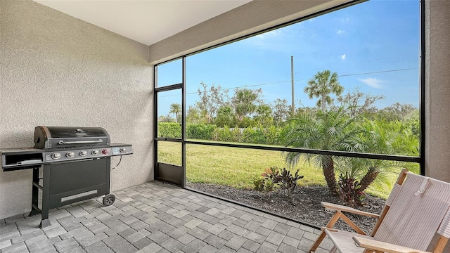 view of sunroom