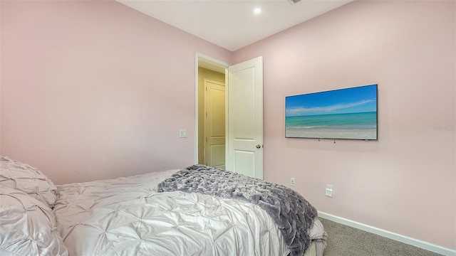 view of carpeted bedroom