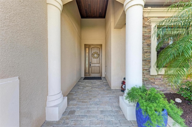 view of doorway to property