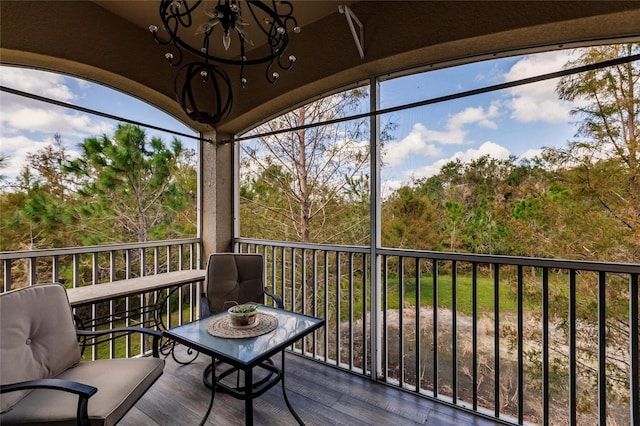 view of sunroom