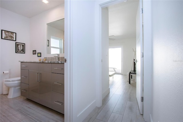 corridor with light hardwood / wood-style floors and a wealth of natural light