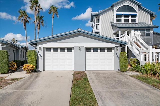 view of front of home featuring a garage