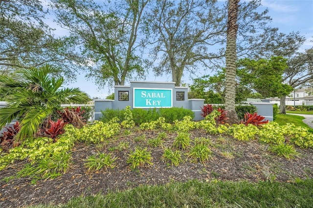 view of community sign