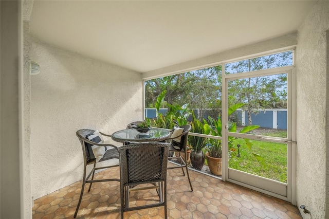 view of sunroom / solarium