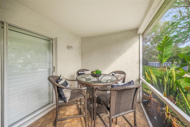 view of sunroom / solarium