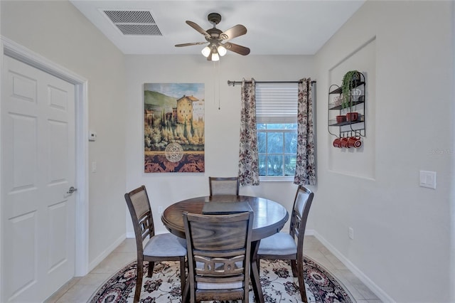 335 River Enclave Ct, Bradenton, FL 34212 - dining room featuring a ceiling fan and light tile patterned flooring
