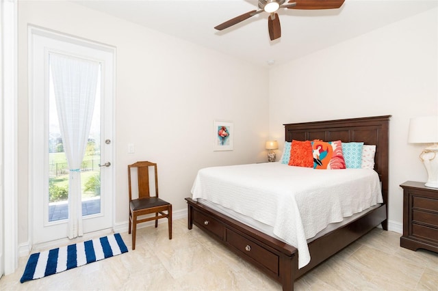 85 Spaniards Rd, Placida, FL 33946 - bedroom with baseboards and a ceiling fan