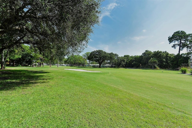 view of community featuring a lawn