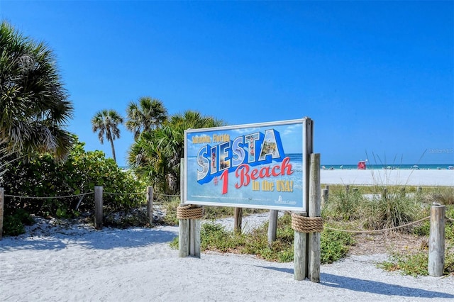 3712 Hampshire Ln Unit 5623, Sarasota, FL 34232 - community sign with view of water and beach