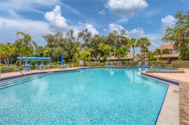 view of pool with a patio