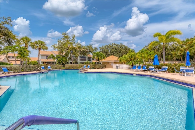 view of pool with a patio area