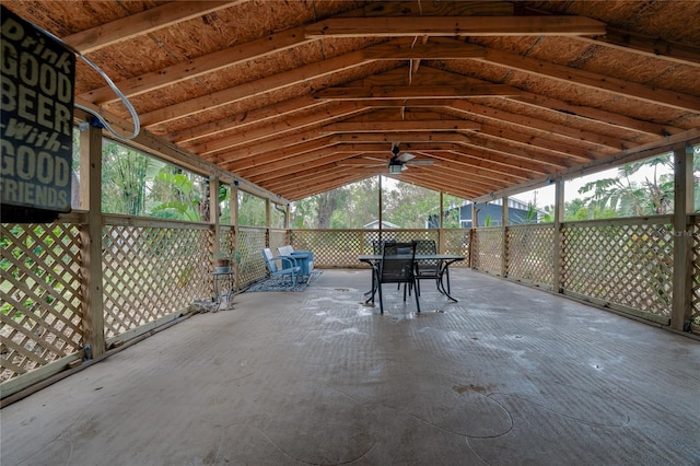 view of patio / terrace with ceiling fan