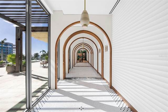 hallway with plenty of natural light