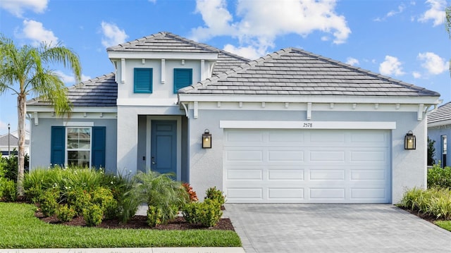 front facade featuring a garage