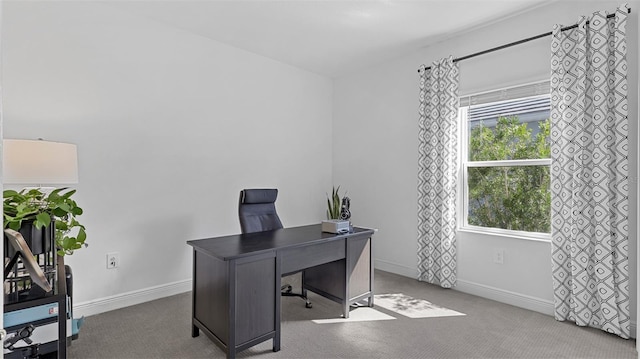 office area with carpet and plenty of natural light