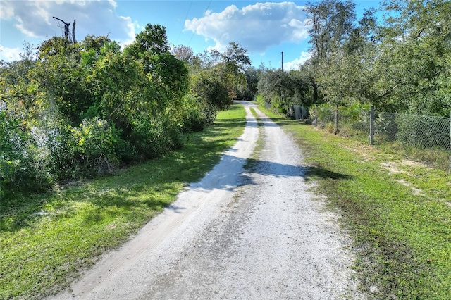 view of road