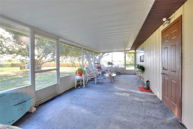 view of sunroom / solarium