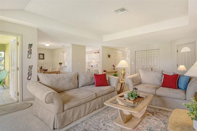 view of carpeted living room